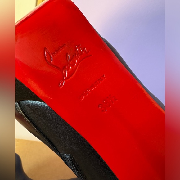 Christian Louboutin bianca  Botta  black leather knee boots 38.5 IT - Picture 9 of 16